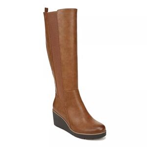 SOUL Naturalizer Cognac Brown Wedge Boots